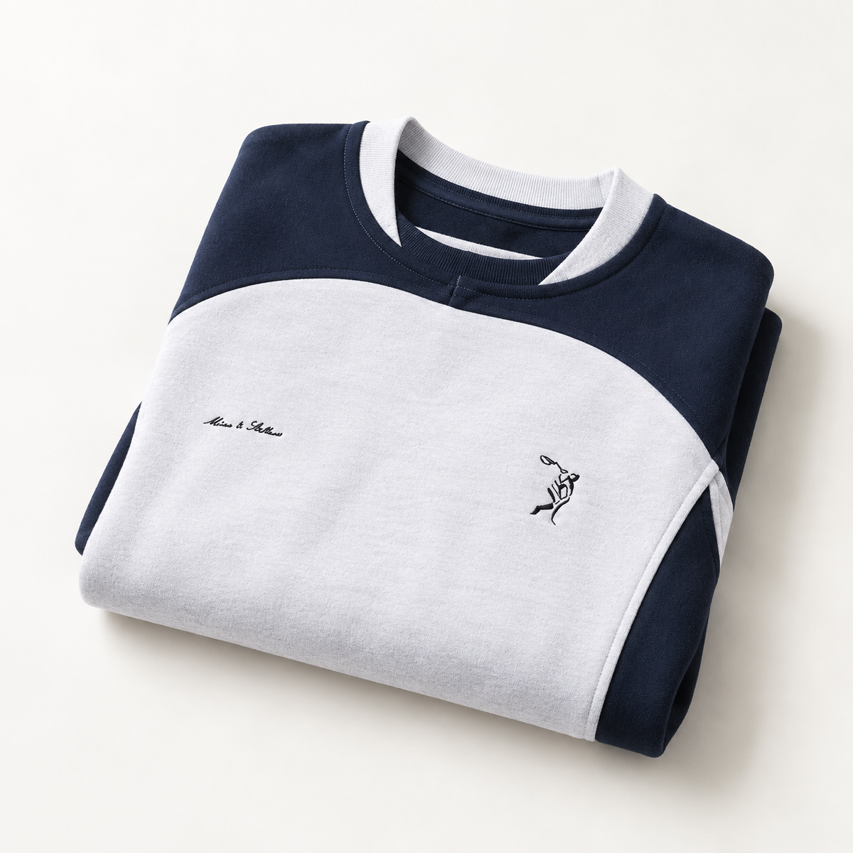 FMACM Thrower Panel Crewneck — Navy/Ash