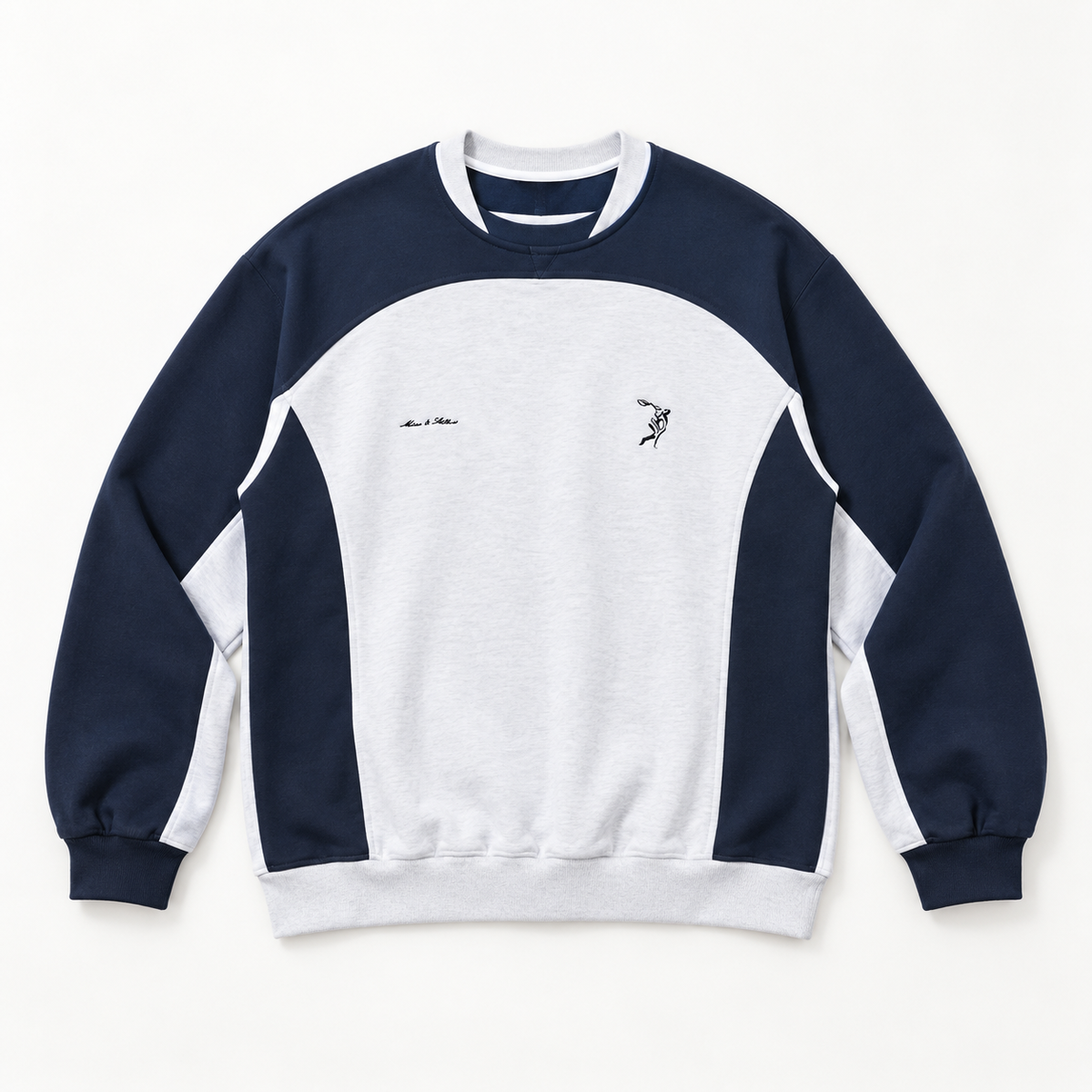 FMACM Thrower Panel Crewneck — Navy/Ash