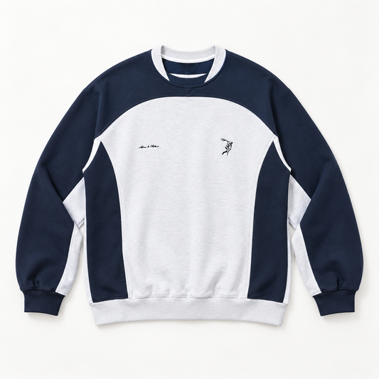 FMACM Thrower Panel Crewneck — Navy/Ash